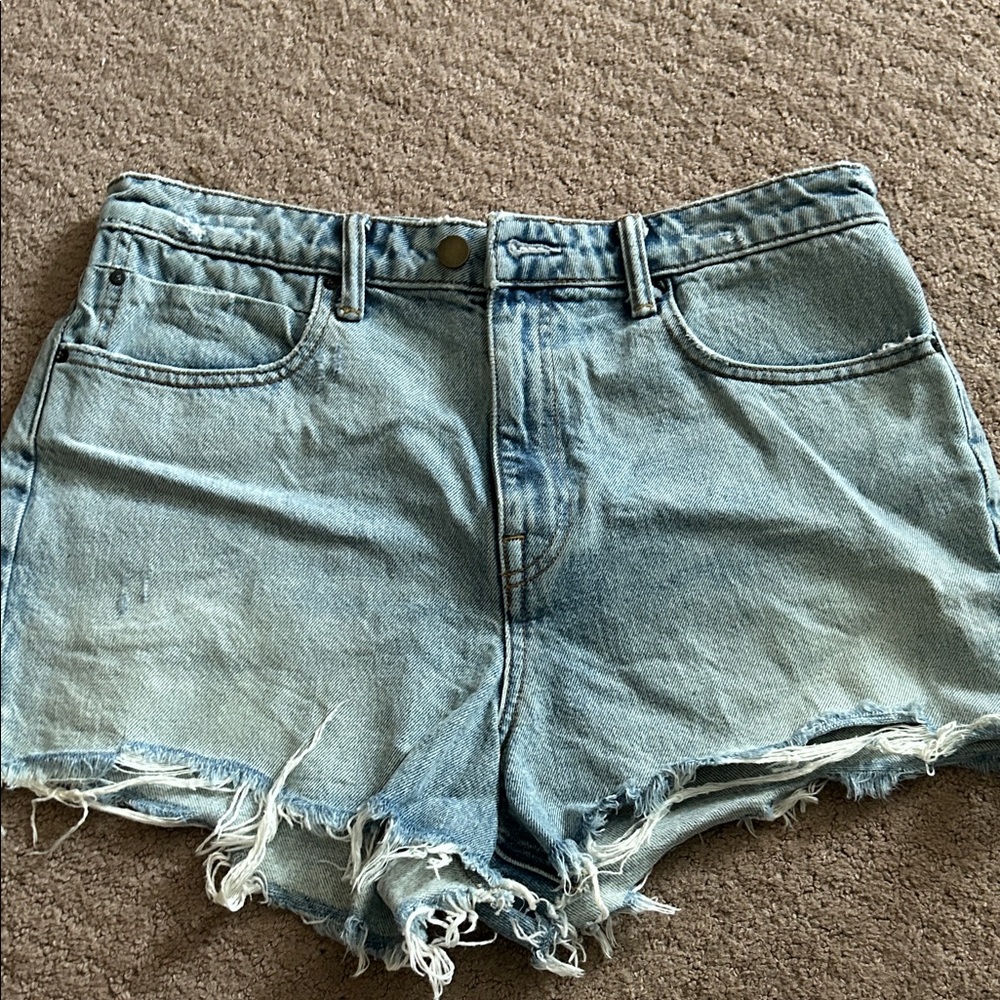 Alexander Wang Light Blue Distressed Jean Shorts